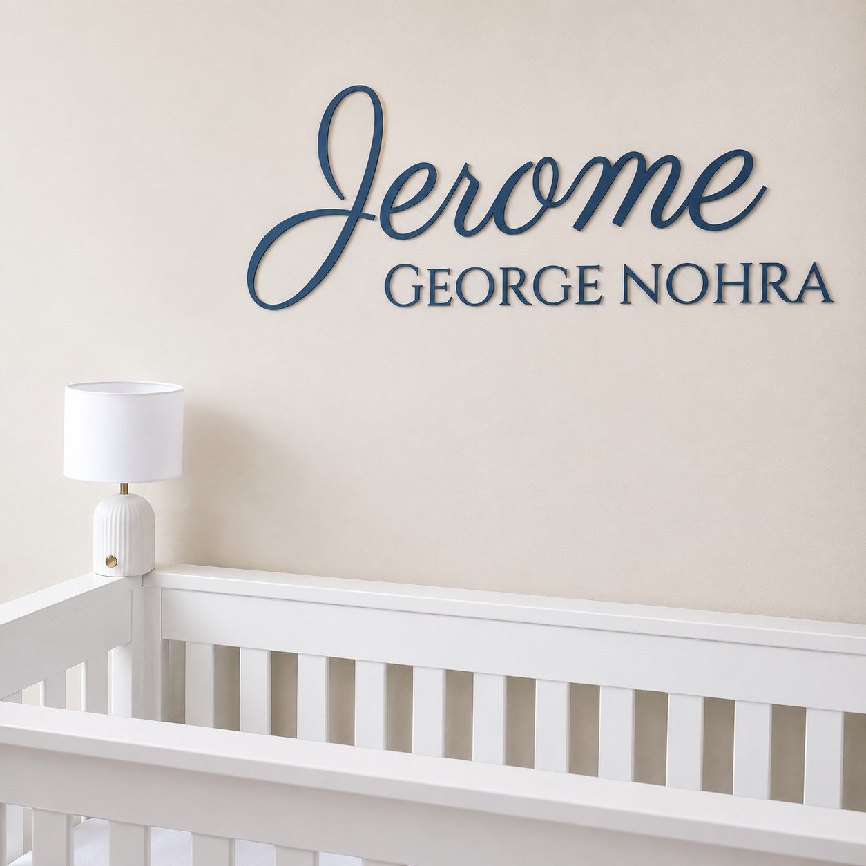Personalised acrylic name sign for a nursery by Katina Marie Creative