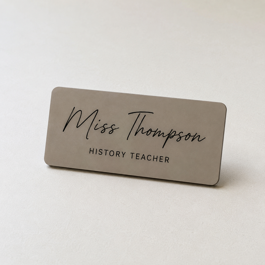 personalised acrylic name badge