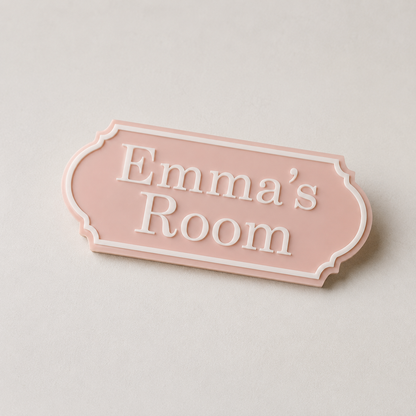 personalised acrylic bedroom door sign