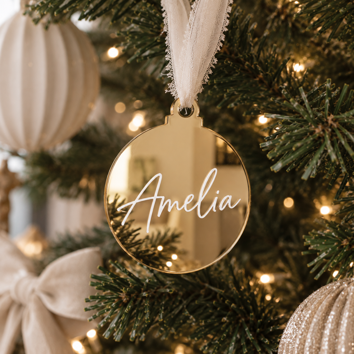 personalised christmas bauble
